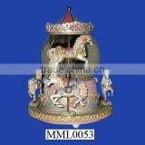 Musical Carousel Horse Snow Globe Wholesale thumbnail-1