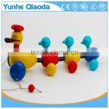 Colorful Pull Along Duck Family Wooden Toy Wiggles as You Pull They Makea Fun Baby thumbnail-4