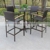 Foshan Outdoor Furniture Garden Rattan Table and Chair With Plastic Wood thumbnail-5