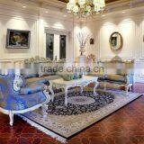 European Royal Style Bright Color Living Room Sectional Sofa Set, Floral Design Hand Painted Sofa Set thumbnail-6