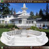 Fish Carved White Marble Garden Fountain thumbnail-1