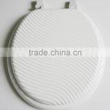 17" CARVED / SCULPTURED MDF TOILET SEAT COVER , Panel/ Sandwave/Shell/Wave Design Toilet Seat Lid thumbnail-2