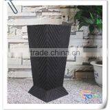 Hotel Decoration Fiberglass Tall Square Flower Pot Bronze Planter thumbnail-2