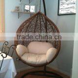 2016 Rattan Garden Hanging Chair / Swing With Cream Cushion Swing Chair for Bedroom thumbnail-1