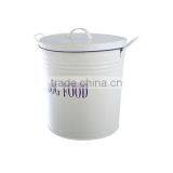 LARGE DOG FOOD CONTAINER With Scoop FOR PET Feeder Metal Tightly Lid Storage Bin thumbnail-5