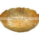 Aluminium Gold Flower Bowl thumbnail-1