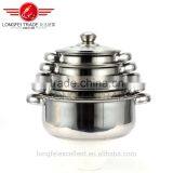 Useful Shape Hot Sale Stainless Steel India Market Soup Pot /cooking Pot Set thumbnail-2