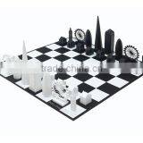 2017 Factory Wholesale Custom Acrylic Chess Set,colored Glass Chess Sets, 3D Marble Chess Set thumbnail-1