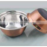 Stainless Steel Anti Skid Mixing Bowl With Copper Finish thumbnail-2