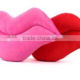 New Products Custom Shaped Funny Two-sided Lip Bolster Cushion Home Decor Head Love Bride Pillow Made in China