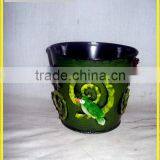 Metal Flower Pot Garden Home With 3D Metal Application Iron Flower Pot Stand thumbnail-1