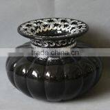 Made in China Antique Black Decorative Vase,13.8"x13.8"X9".