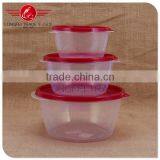 3pcs Plastic Preservation Box/ Fressness Bowl /crisper Mould With Red Lid thumbnail-1