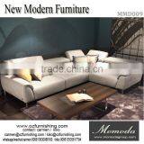 L Shap Beige Italian Real Leather Sectional Chaise Lounge Sofas With Couch Leather thumbnail-1