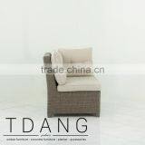 Salinas Wicker Left Hand Sofa 2 Seats - Weather Resistant Outdoor Wicker Sofa Corner thumbnail-2