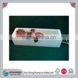 New Design Handmade Crack Lacquer and UV Printing Wooden Wine Box With Transparent Lid thumbnail-1