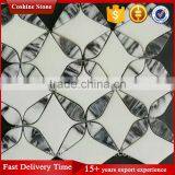 Pure White Marble and Panda White Marble Waterjet Mosaic Tile thumbnail-3