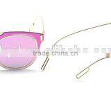 2016 New Women Metal Outdoor Glasses Sunglasses Fashion Tide Thin Face Round Sunglasses thumbnail-6