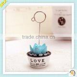 2015 Newest Blue Plant Memo Holder Clip Decoration OEM Plastic Memo Clips thumbnail-1