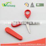 WCSC217 Premium Novelty Wholesale Soft Handle Colorful School Children Plastic Scissors With Cover thumbnail-3