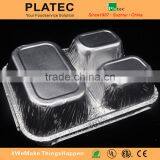 Oven and Microwave Safe Flight Meal Aluminum Tray With Compartments thumbnail-3