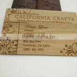 Bamboo Wood Laser Cut & Engraved Business Card thumbnail-2