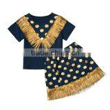 Wholesale High Quality Clothing in China Children Frocks Designs Summer Two Pieces Set for Sale thumbnail-6