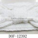 Fashion Lady New Hot Knitted Bow White Headband for Winter thumbnail-2