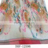 Chiffon Voile Fashion Scarf Printing Floral Geometrical Pattern thumbnail-4