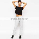 Womens New Fashion Casual Grey Jogger Sweatpants Blank thumbnail-1