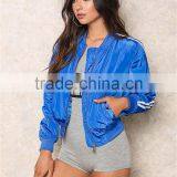 MGOO Custom Oversized Women Fashion Jackets Long Sleeves Casual New Arrival Zip Up Coat 2017 Cheap Price thumbnail-5