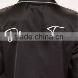 MGOO Custom Designs Women Long Sleeves Black Satin Embroided Pajama Sets Silk Custom Logos Your Tag Sleepwear thumbnail-5