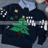 Wholesale Western Style Red Navy Blue Cool Baby Christmas Jumpers thumbnail-2