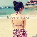 Swimsuit Female Three-piece Supporting Them Bikini Sexy Small Breasts Steel Belly Show Thin the New 2016 thumbnail-2