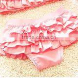 Romantic Purple Swimsuit Two Piece Set Ruffled Bikini Summer Beach Wear thumbnail-5