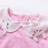 S33585W Baby Girls Wholesale White t Shirts 100% Cotton Embroidery T-shirts thumbnail-3