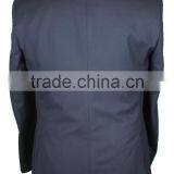 NAAMS MEN'S WOOL 2 BUTTON 2 VENT SLIM FIT SUIT JACKET FLAT FRONT PANT NAVY HERRINGBONE thumbnail-6