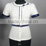 Lady's Elegant Pretty Business Office Shirt, 2013 Newest Style, Office Lady Short Sleeve Shirt Fashion Blouses Workwear Shirt thumbnail-1