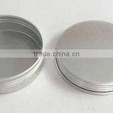 R1838H Manufacturers Customized Round Cosmetics Aluminum Tin With Screw Lid Silver Rouge Box Portable Soap Aluminum Cans thumbnail-2
