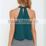 New Summer High Quality Sleeveless Plain Style Fashion Blouses From Garment Factories in China thumbnail-5
