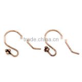 Copper Earring Hooks Antique Copper W/Beads 23mm x 18mm,5Pairs