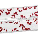 Multicolor Christmas Candy Cane Pattern Imitation Silk Satin Ribbon For Christmas Decoration 5.0cm thumbnail-1