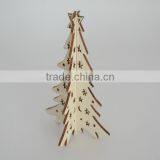Fancy Cutomized Christmas Tree Decoration Laser Cut 3D Wood Craft thumbnail-1
