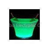 Custom PP Material Green Led Color Changing Ice Bucket With AA Battery for Bar, Party thumbnail-1