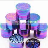 Alloy Shiny Colorful Wavy Tabacco Grinder/ kl Tabacco Grinding Machine/herb Grinder Maching