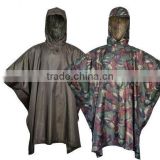 Army Poncho or Camo polyester/pvc Raincoat for riding