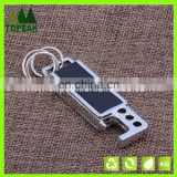 Manufacturers wholesale men's leather metal key chain Creative bottle opener key chain metal gift
