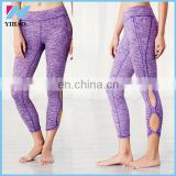 Yihao 2015 Elastic waistband high quality ladies yoga legging designs wholesale custome make new design leggings