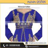 Top Rated Moroccan Party Wear Caftan With Beautiful Unique Embroidery Design 6453 thumbnail-2