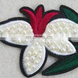 Hot Sell Pearl Beaded Applique Fashion Design Flower Patch thumbnail-3